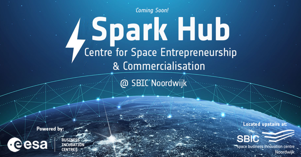 Illustration of Europe from space on banner for launch of Spark Hub