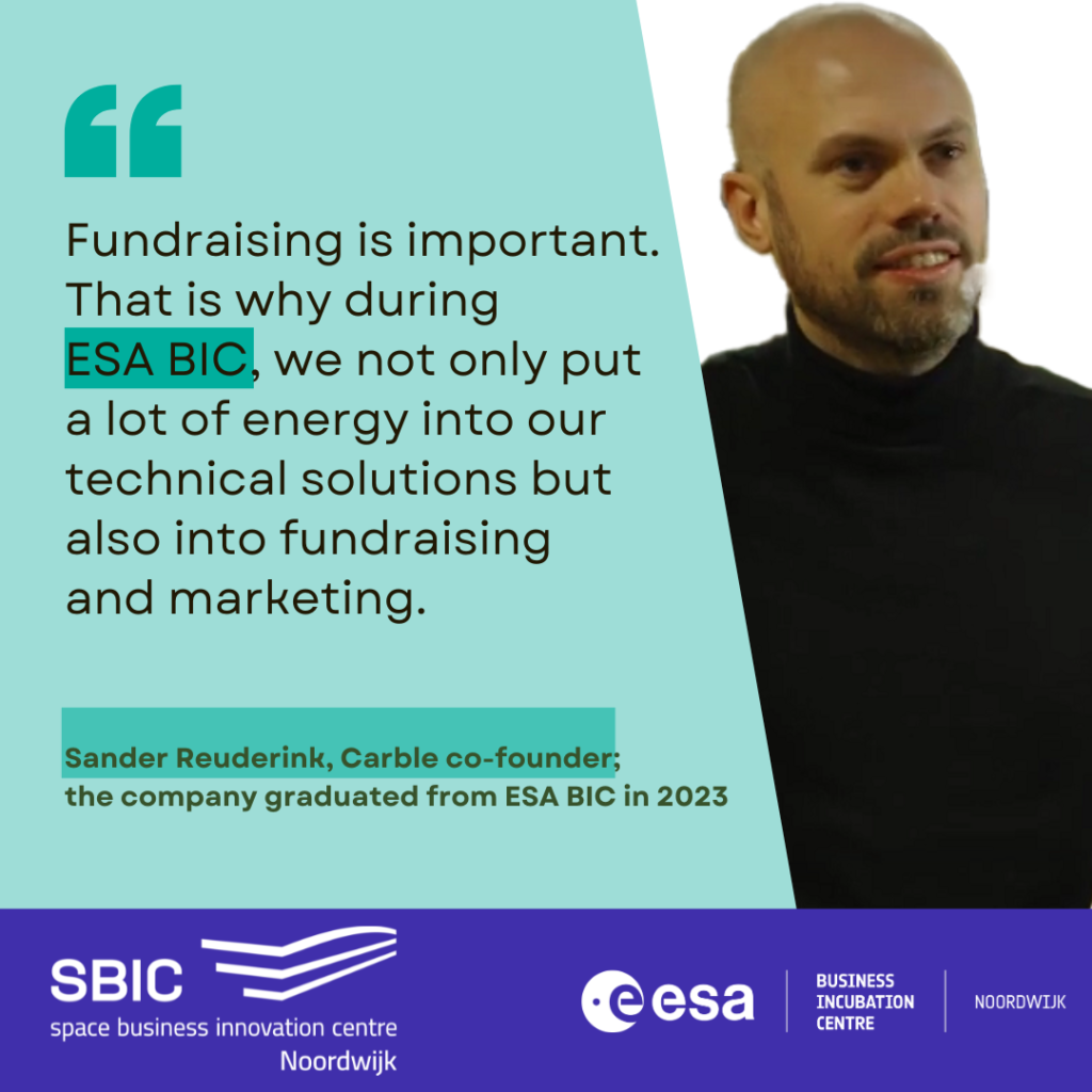 ESA BIC quote banner with visual of space business professional