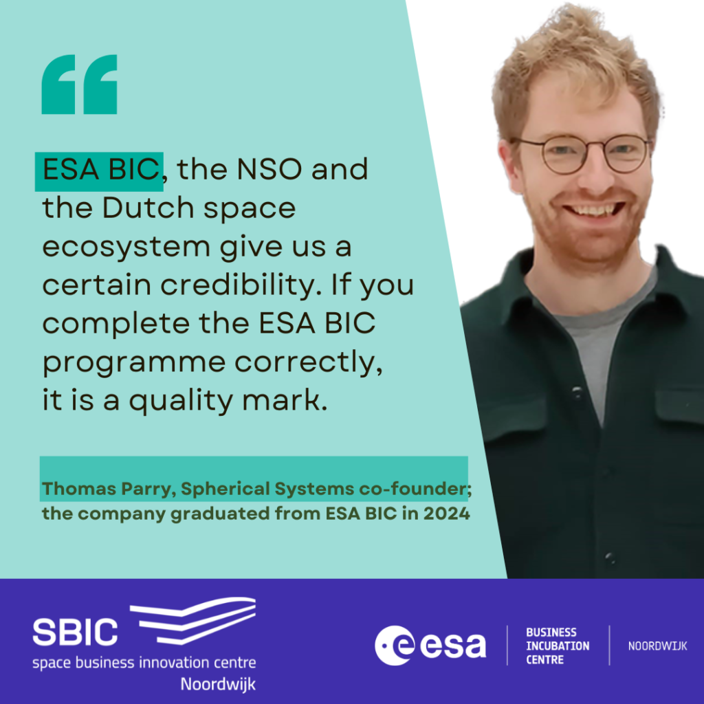 ESA BIC quote banner with visual of space business professional