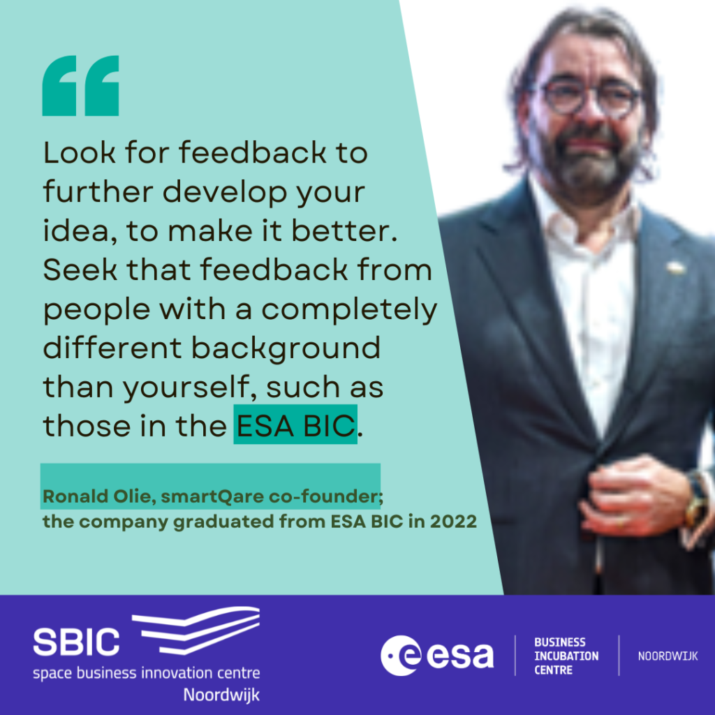 ESA BIC quote banner with visual of space business professional