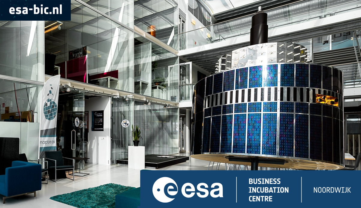 ESA BIC visual showing the satellite at SBIC Noordwijk