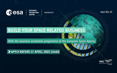 Which space-related businesses will get incubated at ESA BIC Noordwijk in 2023?