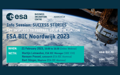 ESA BIC Noordwijk 2023 Info Session (WEBINAR): Success Stories