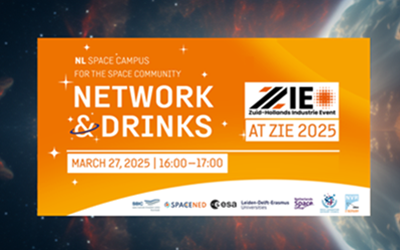 NL Space Campus Network & Drinks orange-hued banner