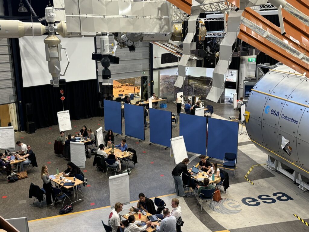 business students at ESA’s space research centre in Noordwijk