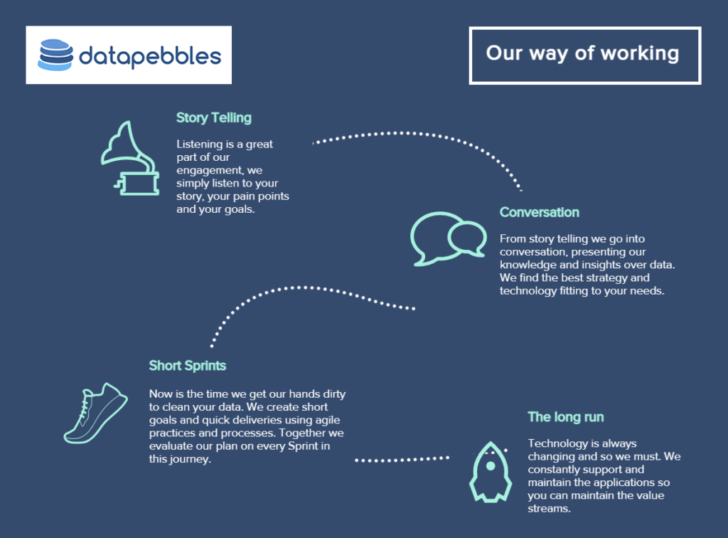 DataPebbles way of working visual