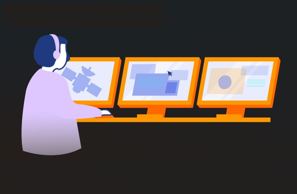 illustration of satellite operator using Ecosmic SAFE plug-in