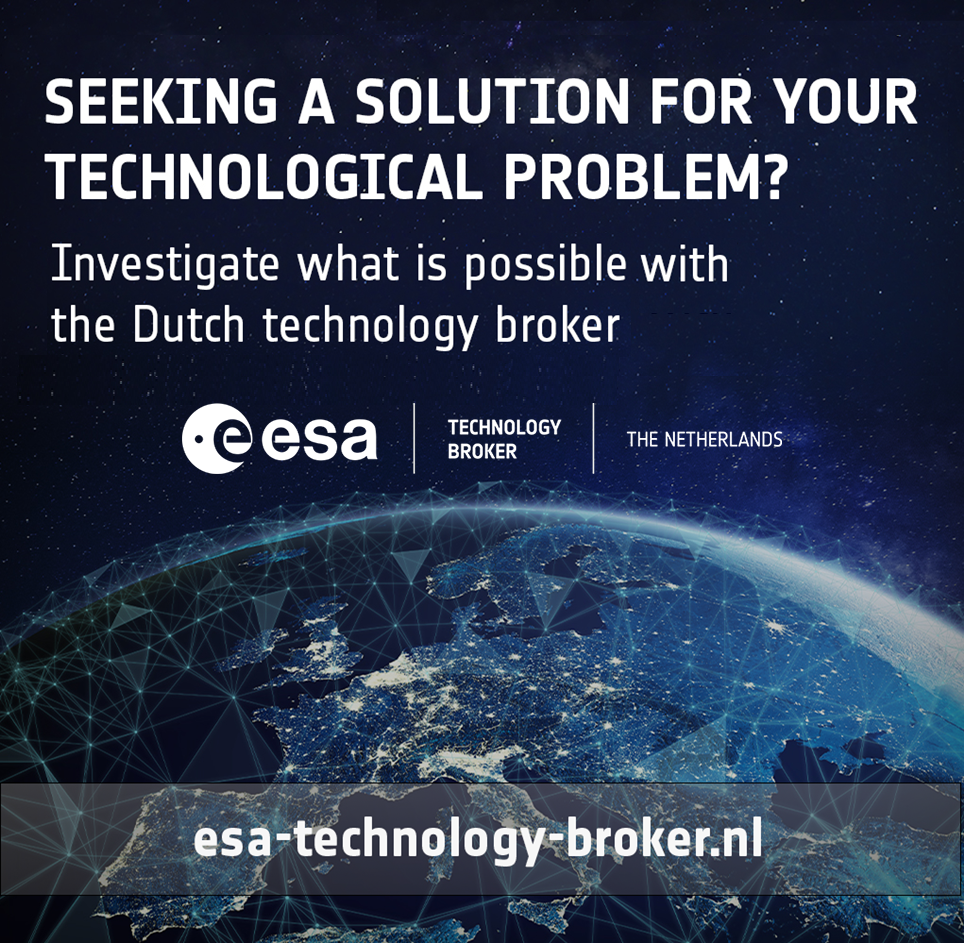 space illustration on ESA Technology Broker NL visual