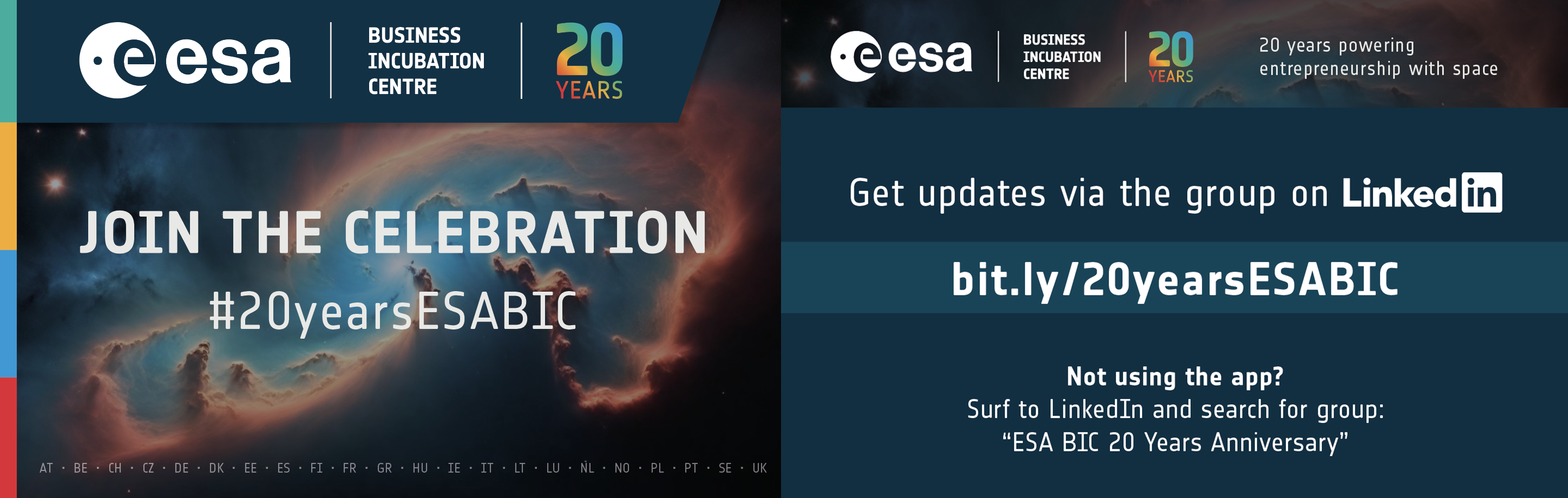 20 years ESA BIC LinkedIn group banner