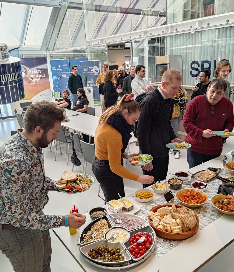 community lunch for startups of ESA BIC Noordwijk, the business incubation programme of the European Space Agency