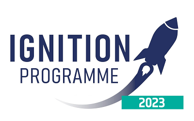 rocket launching in the logo of Ignition Programme 2023